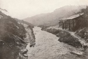 Pirahy Diversion: View down-stream from outlet of tunnel, 1914