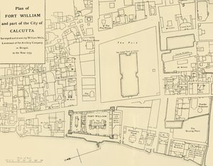 Plan of Fort William and Part of the City of Calcutta, 1925 by Unbekannt