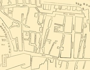 Plan of a Portion of Westminster Before the Erection of Great George Street by Unbekannt