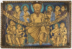Plaque with Saint Paul and His Disciples by Unbekannt