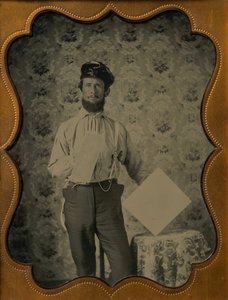 Plasterer in Oilskin Hat by Unbekannt