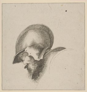 Plate 10: Head of a Soldier, from Drawing Basics, after 1641 by Unbekannt