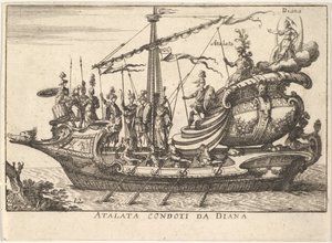 Plate 12: Atalanta Led by Diana, Accompanied by Warriors, 1664 by Unbekannt