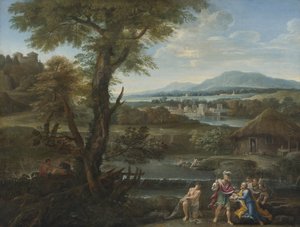 Polycrates finding his ring in the fish, 17th century