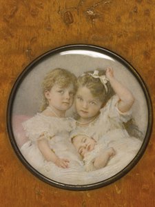 Portrait Miniature of Grand Duchesses Olga, Tatiana and Maria of Russia by Unbekannt