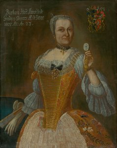 Portrait of Barbora Horváthová-Stančičová with a Watch by Unbekannt