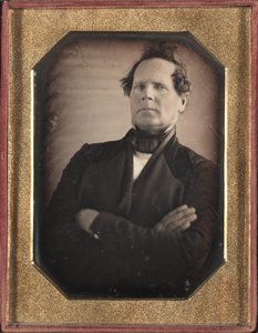 Portrait of Man Leaning Away from Camera, Late 1840s by Unbekannt
