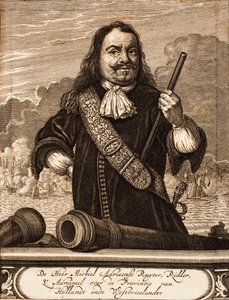 Portrait of Michiel de Ruyter 1607-1676 From: Schauplatz des Krieges, 1675 by Unbekannt