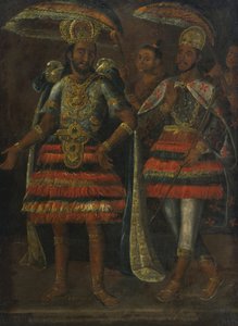 Portrait of Moctezuma and Cuauhtémoc by Unbekannt