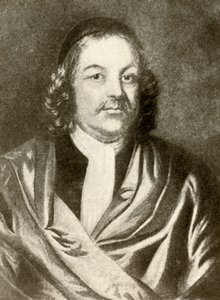 Portrait of Simon Bradstreet, in gown and cap by Unbekannt