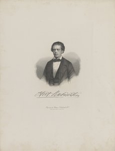 Portrait of the composer Anton Rubinstein 1829-1894, c. 1850 by Unbekannt