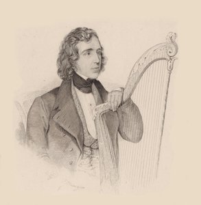 Portrait of the harpist and composer Elias Parish Alvars 1808-1849, 1830