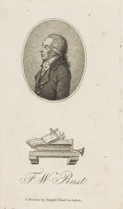 Portrait of the violinist and composer Friedrich Wilhelm Rust, c. 1800 by Unbekannt