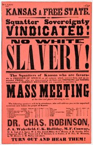 Poster Against Slavery in Kansas