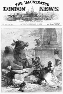 Praying to Nandi for Relief from Famine, Bengal, India
