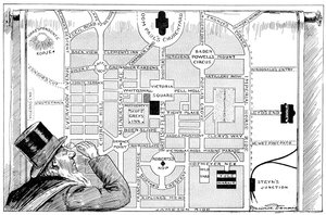 President Kruger looking at a plan of the New Pretoria by Unbekannt
