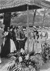 Princess Alexandra Presenting Certificates to Nurses at Marlborough House