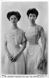 Princess Alexandra and the Princess Royal, late 1900s