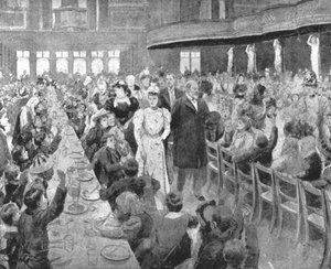 Princess Alexandra attending one of her dinners for poor children, c1897, 1901
