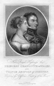 Princess Charlotte of Wales and Prince Leopold of Saxe-Coburg by Unbekannt