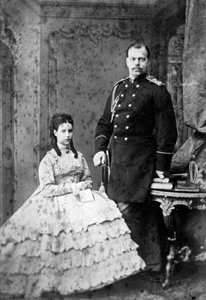 Princess Dagmar of Denmark and Grand Duke Alexander Alexandrovich of Russia by Unbekannt