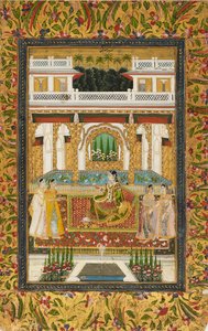 Princess with Attendants in a Palace by Unbekannt