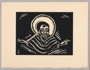 Print, Christ at the Last Judgment, Christ, Plate IX, Ethiopia, or Christ, Madonna and Saints, as I saw them in illuminations of old Ethiopian codices Portfolio by Unbekannt