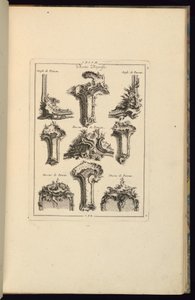 Print, Designs of Agraffes, 1745 by Unbekannt