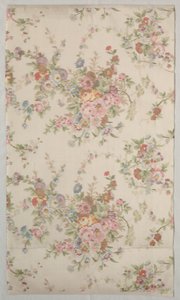 Printed Silk with Flower Design