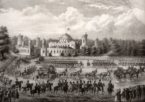 Procession of Tsar Nicholas I into Dormition Cathedral from the Petrovsky Palace During His Coronation in 1825 by Unbekannt