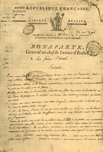 Proclamation by Napoleon to His Brothers in Arms, 20 May 1796 by Unbekannt
