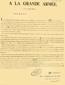 Proclamation to the Army, 13 October 1805 by Unbekannt