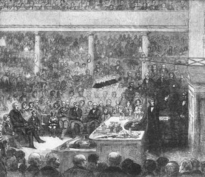 Professor Faraday Lecturing at the Royal Institute