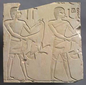 Prophet and Lector-Priest with Offerings of Live Geese by Unbekannt