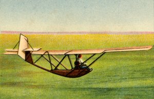 Pupil in Zögling training glider at the Rhön-Rossitten Society gliding school, Germany by Unbekannt