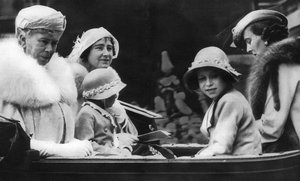 Queen Mary with Her Daughter-in-Law and Grandchildren, 1936