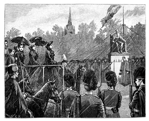 Queen Victoria unveiling the statue of Prince Albert at Aberdeen by Unbekannt