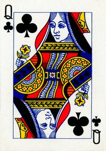 Queen of Clubs from a Deck of Goodall & Son Ltd. Playing Cards