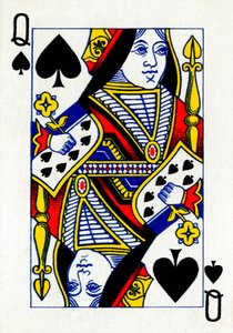 Queen of Spades from a Deck of Goodall & Son Ltd. Playing Cards