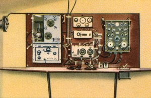Radio room on board Dornier flying boat, 1920s, 1932 by Unbekannt