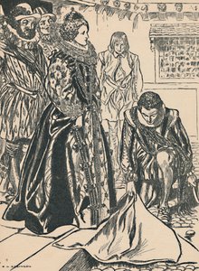 Raleigh Spreads His Cloak Before Elizabeth