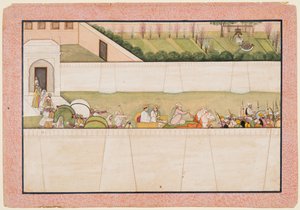 Ramas Brothers Bharata and Shatrughna set out from Ayodhya to find Rama and Lakshmana by Unbekannt