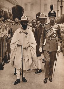 Ras Tafari, Prince Regent of Ethiopia Emperor Haile Selassie with the Duke of York, 1924
