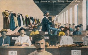 Reader in Cigar Factory, Havana, Cuba, c1910s by Unbekannt