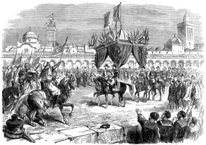 Reception of the Emperor of France on the Quay at Algiers, 1865 by Unbekannt
