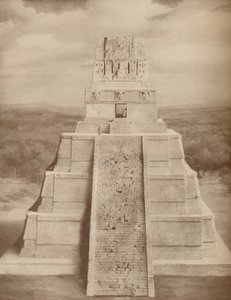 Reconstructed Model of a Magnificent Maya Temple Pyramid at Tikal