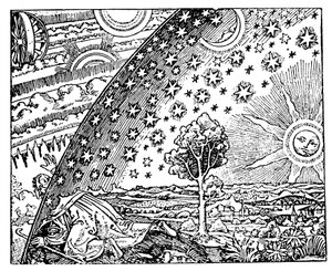 Reconstruction of a Medieval Conception of the Universe (19th century) by Unbekannt
