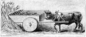 Reconstruction of Reaping Machine Used in Gaul in Ancient Roman Times, as Described by Pliny by Unbekannt