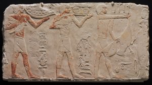 Relief of Three Offering Bearers by Unbekannt