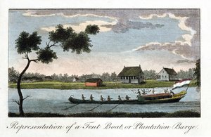 Representation of a Tent Boat, or Plantation Barge by Unbekannt